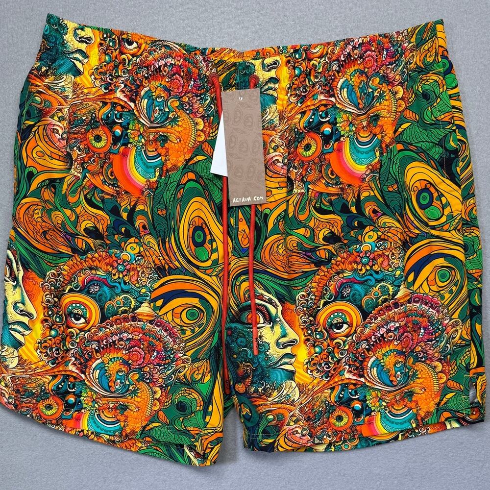 The AGTAWH Delic Print Swim Shorts Multi, XL $75